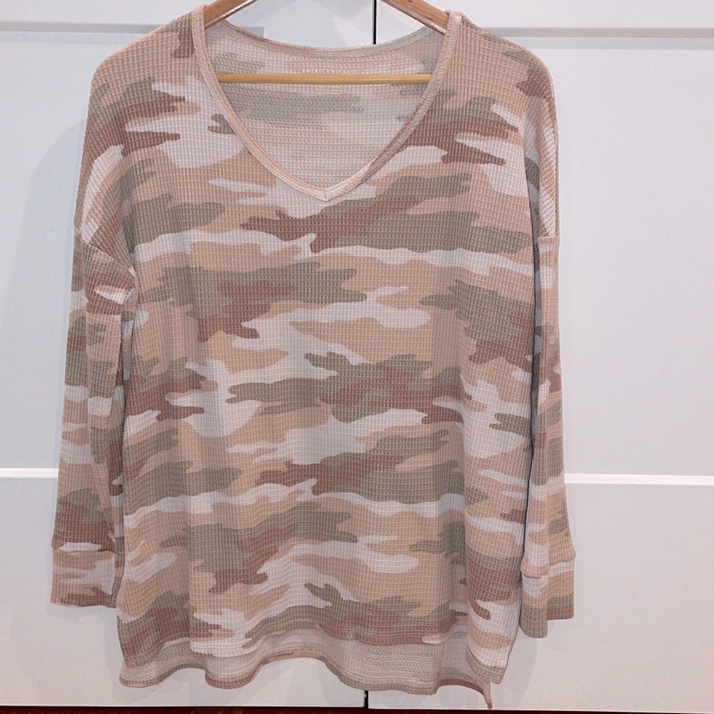 American Eagle camo waffle tunic. Size M